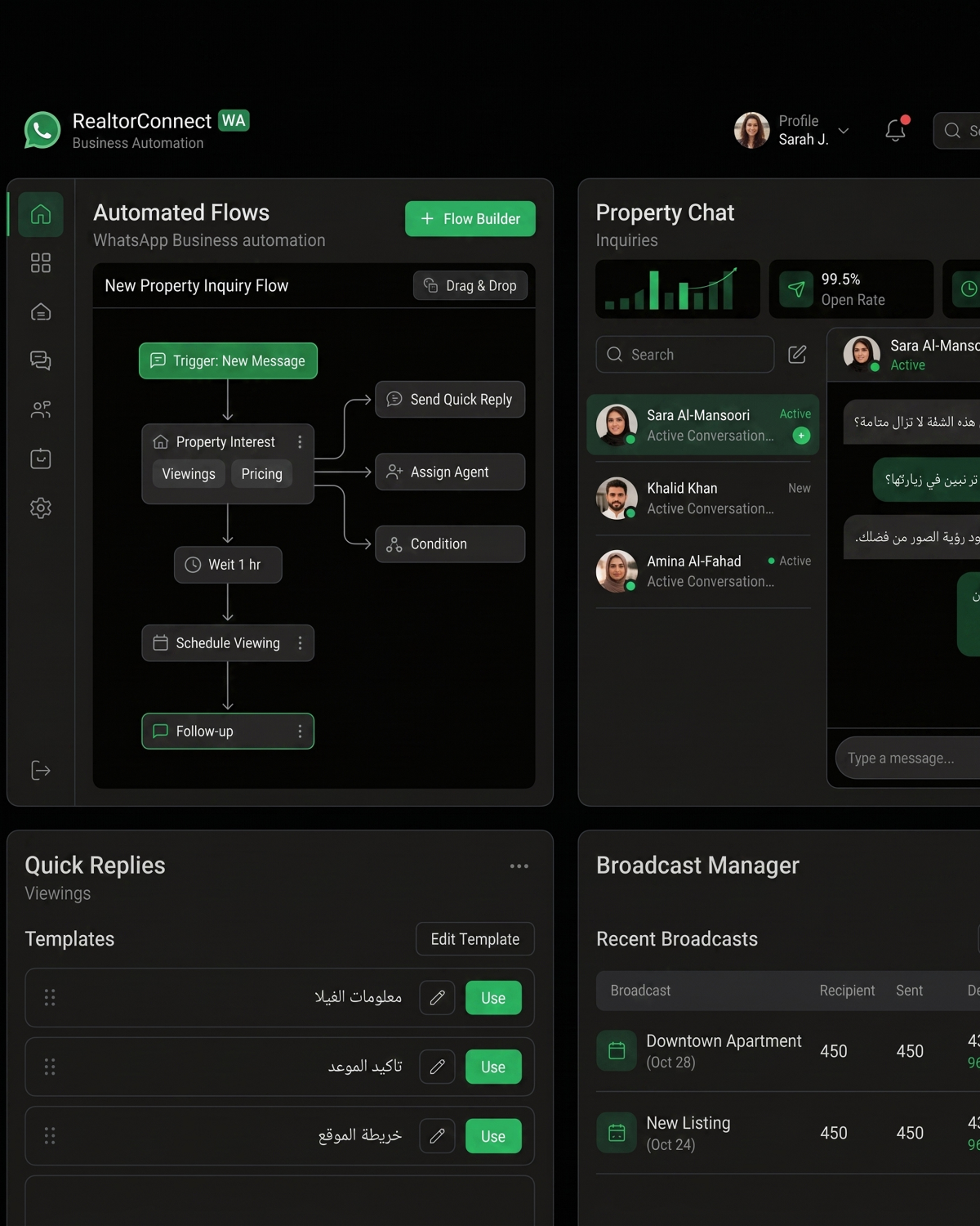 WhatsApp Business Automation Dashboard